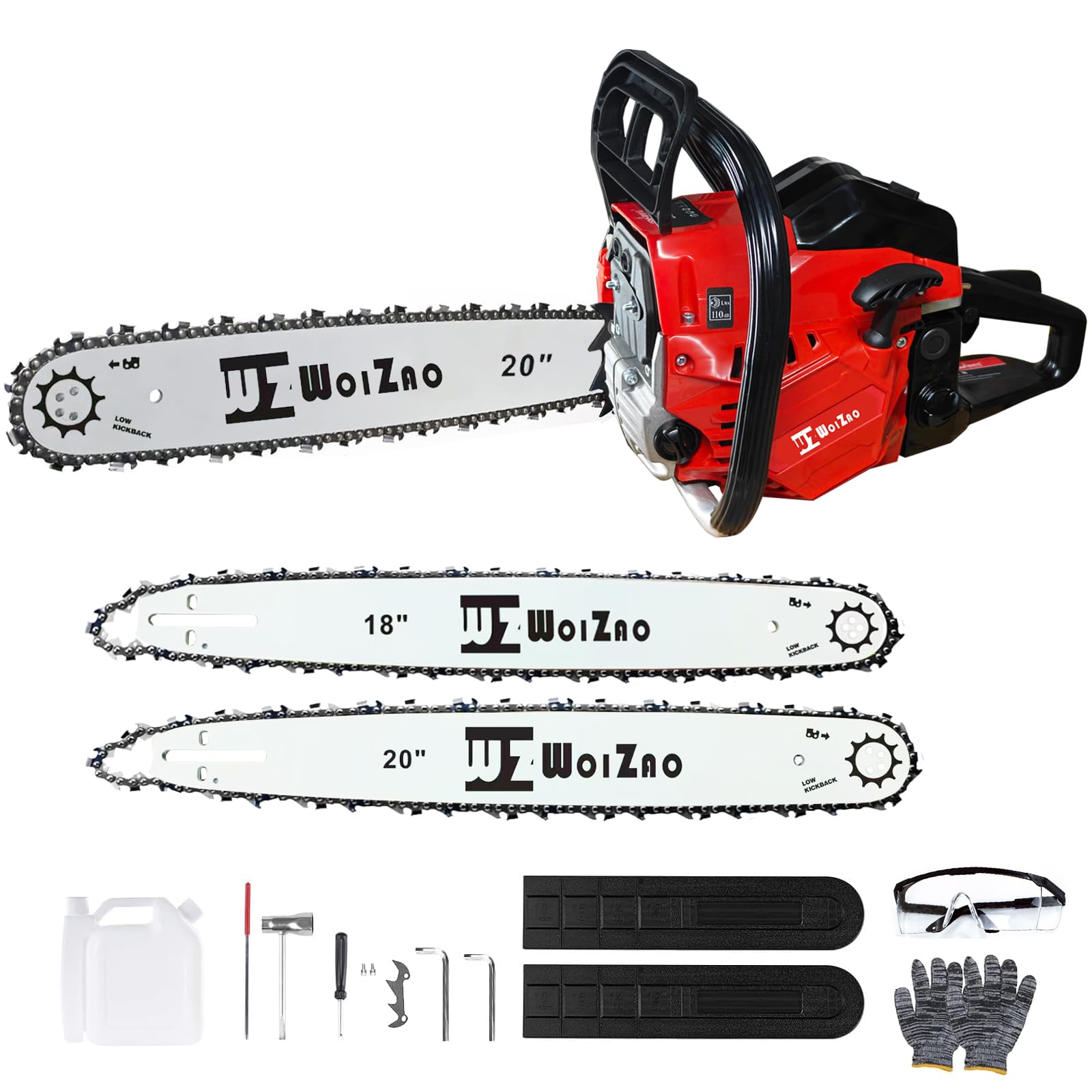 Amazon.com : Gas Chainsaw 58CC with Quick-Switch Dual Bars (18/20