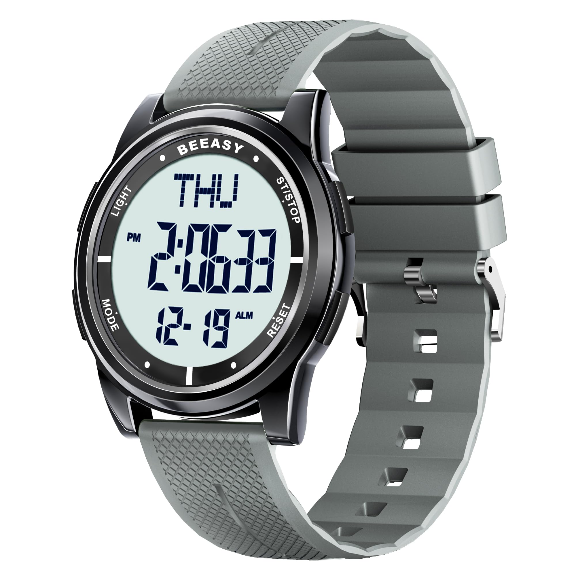 Beeasy AW02 Digital Sports Watch, Gray(White) color variant