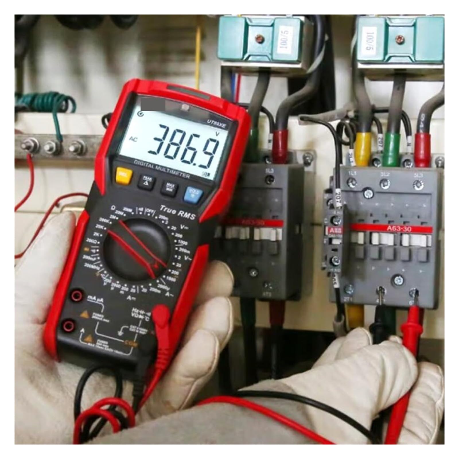 Multimetr Profesjonalny Tester Cyfrowy Polimetr Woltomierz AC DC Amperomierz Elektryk Multi Meter Szybko Dokładnie Łatwy Odczyt(89XD)
