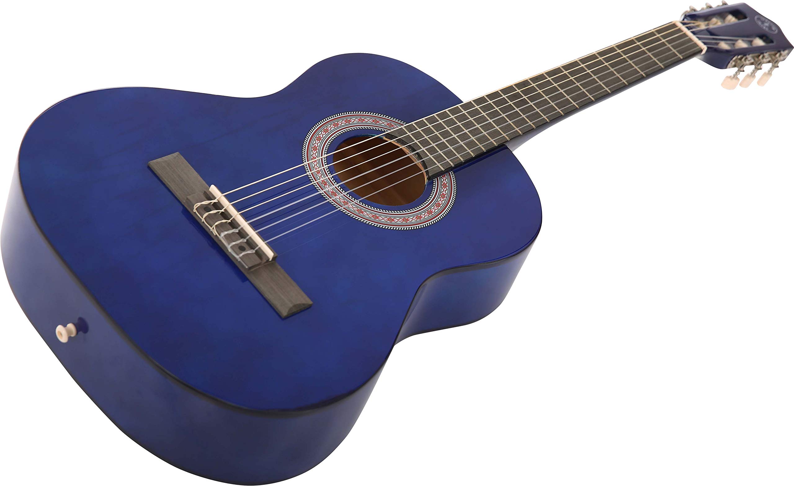 Guitare acoustique 3/4 de taille (36 'pouce) Cordes en nylon pour guitare Lot Bleu