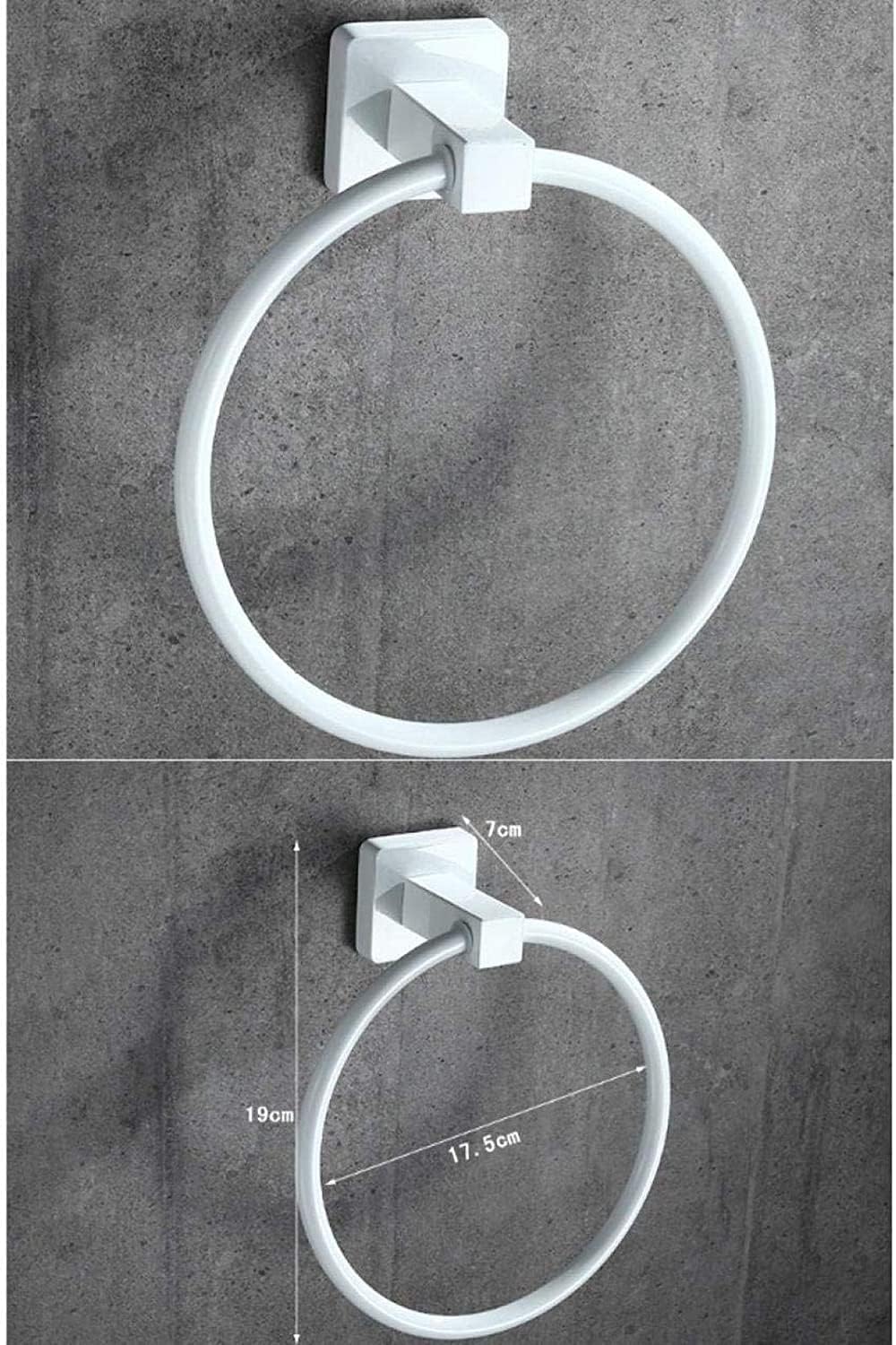 Stainless Steel Towel Stainless Steel Towel Bar Rail,Wall Mounted Towel Rod Dish Clothes Hanger, White Bathroom Towel Hanging Rack Toilet Ring Stainless Steel bar Track