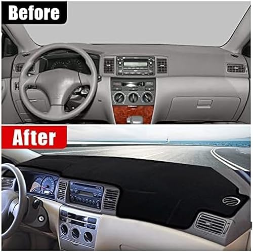 Miniatura 2 de GAFENO - Funda para tablero de automóvil, evita la luz, alfombrilla anti-UV, alfombrilla para tablero de instrumentos para Toyota para Corolla para