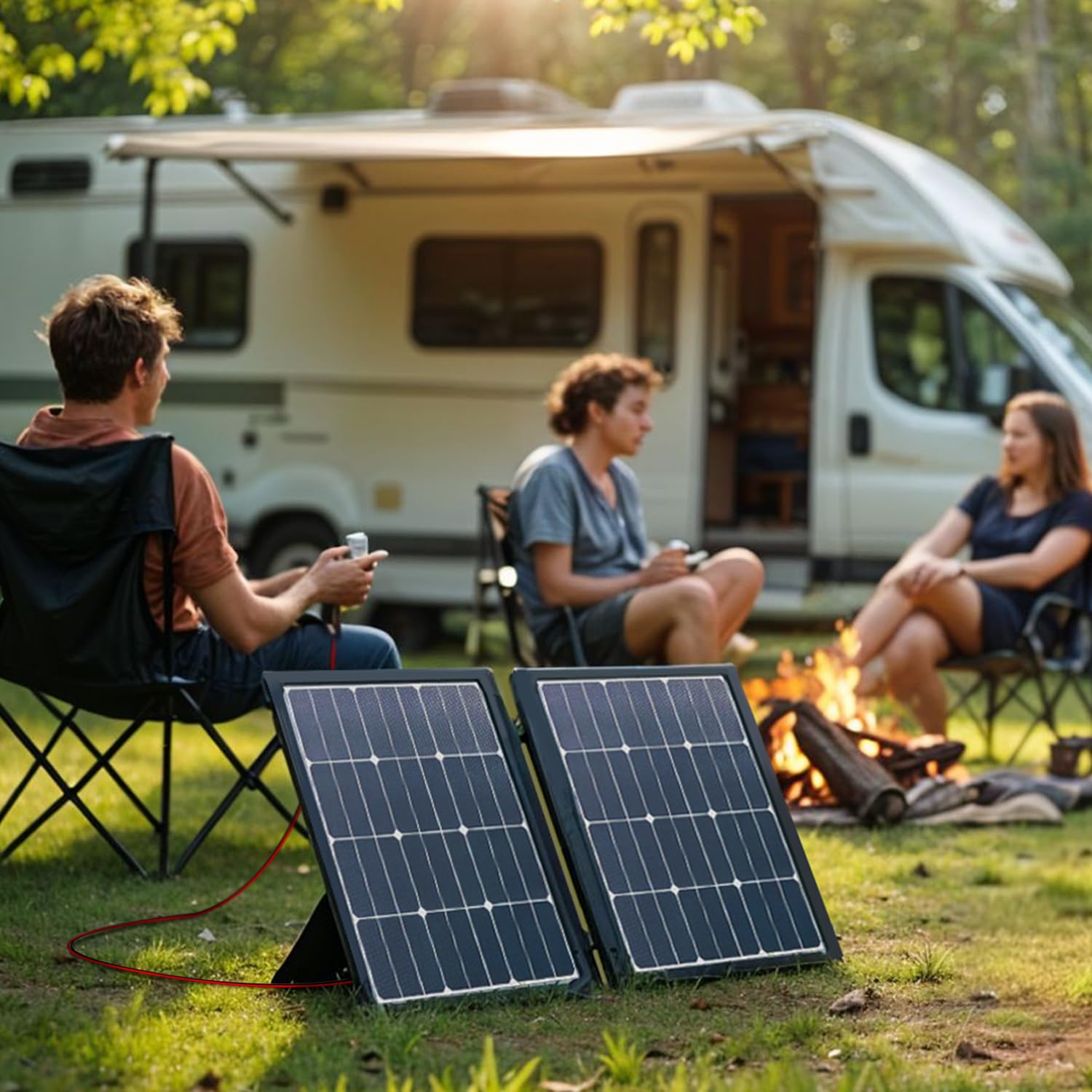 MADCATZ Cavo di prolunga solare da 10 AWG, una coppia di cavi paralleli per pannelli solari con connettori femmina e maschio impermeabili per camper, sistemi fotovoltaici (12,2 m rosso + 12,2 m nero)