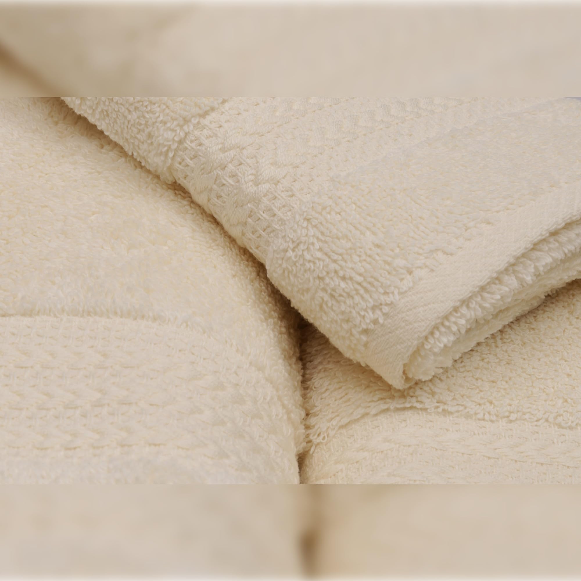 WELL HOME MOBILIARIO & DECORACIÓN 3 Piece Cream Towel Set, 70x140 - Image 4