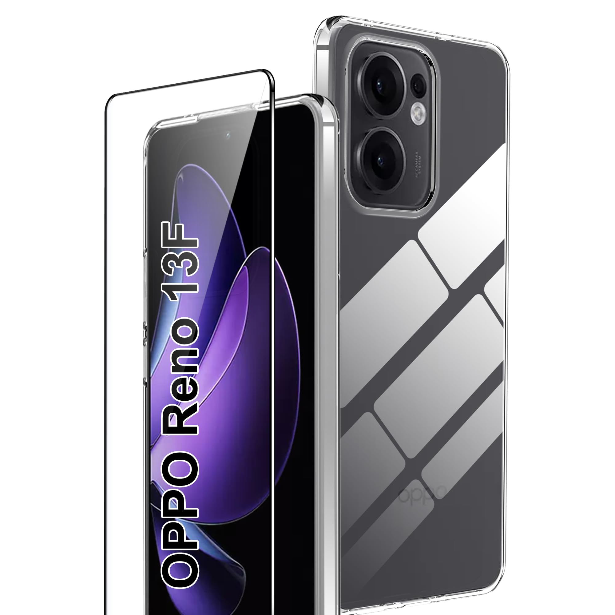 Custodia Per Oppo Reno 13 FS 5G / F 4G-5G Con Vetro Temperato – Antiurto Opaca Nero