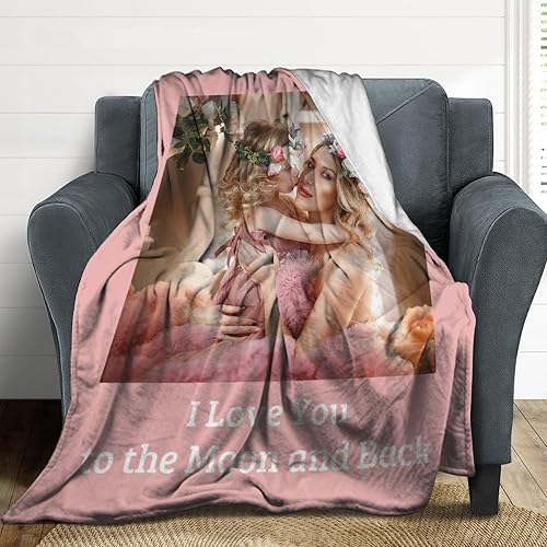 Miniatura 5 de DUNHUANG Mantas personalizadas con fotos, diseño de texto y logotipo, tu propia manta personalizada, regalos para esposa, marido, padre, madre,