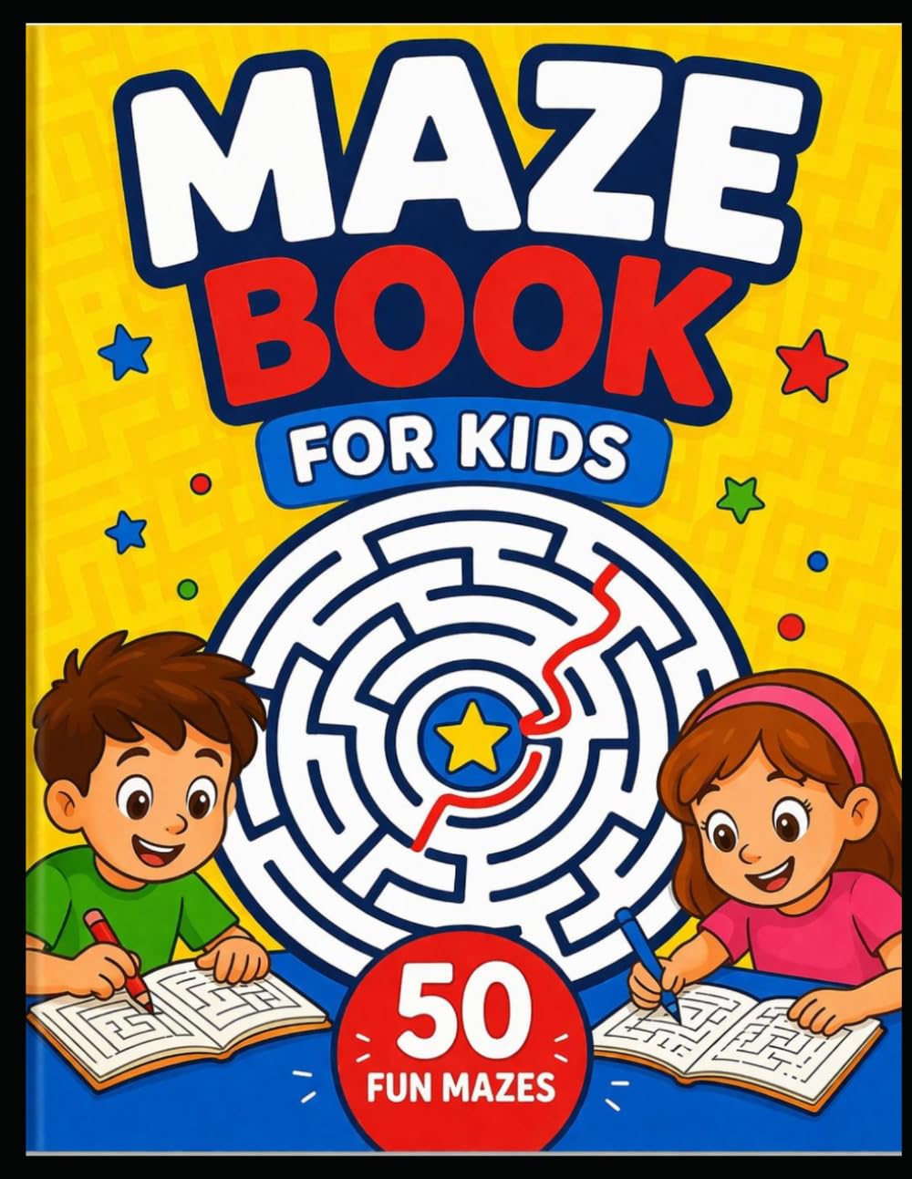 Maze book for Kids: 50 Fun and Challenging Mazes for Ages 4-8