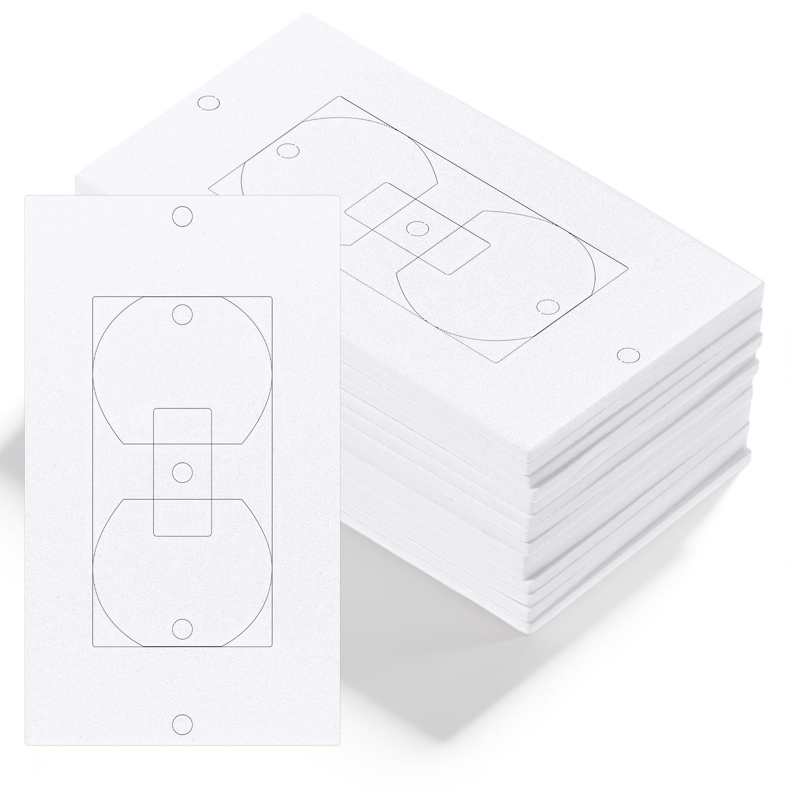 Photo 1 of 15 PCS Outlet Insulation Pads Foam Outlet Gaskets Electrical Outlet-Insulation and Draft Sealers Electrical Outlet-Insulators EVA Foam Gasket for Light Switch Wall Socket (2.36 X 4.1 Inch)