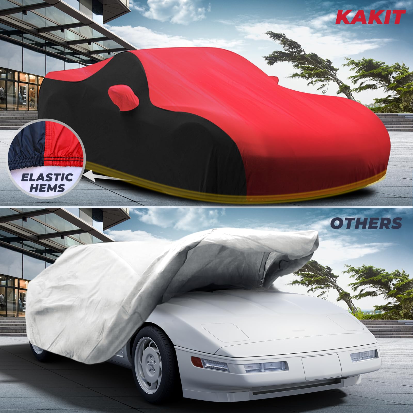 100% Waterproof Custom Car Cover For Chevy Corvette - All Weather Protection, Lifetime Warranty
