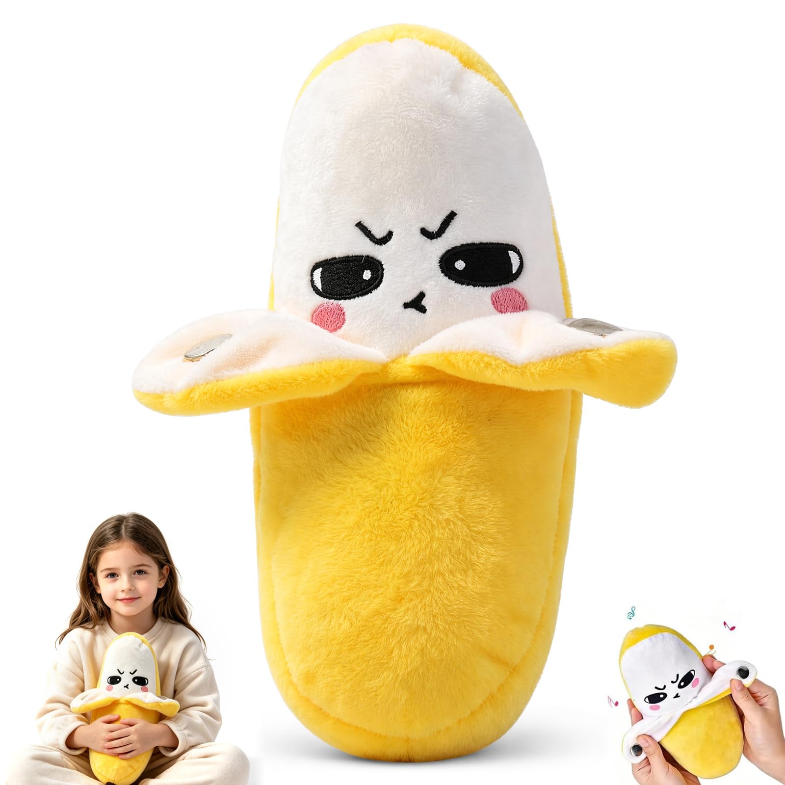 Vibbang Interactive Music Plush Toy, Touch Sensor Musical Stuffed Fruit Toy