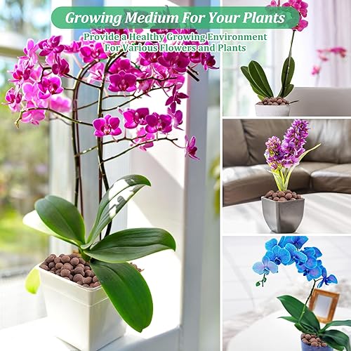 Miniatura 5 de Riare Guijarros de arcilla expandida orgánica de 6 libras  Bolas de leca natural de 0.16 a 0.63 pulgadas (4 a 0.630 in), ligeras piedras de arcilla