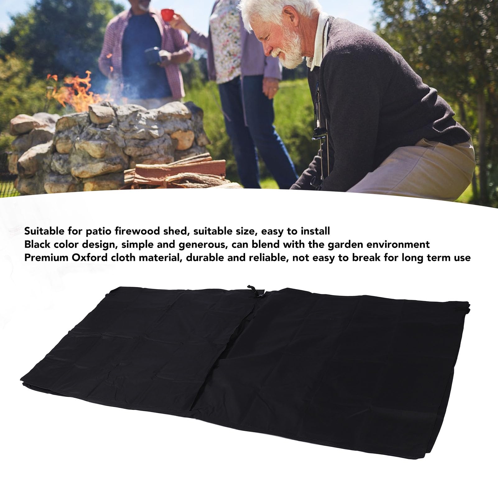 Acouto Cubierta para Estante para Cubierta Estante de Leña, Materiale Oxford 600D, Copertura Impermeabile per Scaffale per Legna da Ardere, 96.1x42.1x20.1in per Deposito Esterno e Ripari per Legna