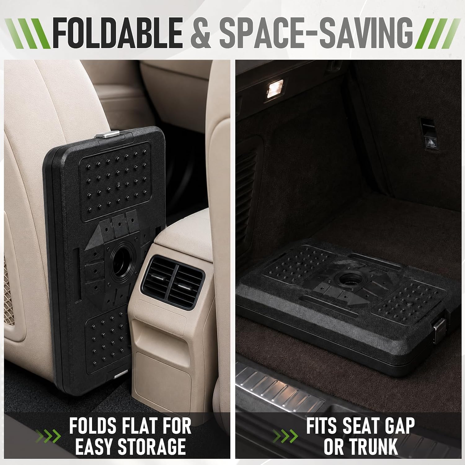Car Seat Tray Table, Adjustable Car Desk for Laptop & Tablet 360° Rotating Vehicle Laptop Desk with Height Adjustment, Foldable Travel Tray for Front Passenger/Rear Seat, Essentials for Road Trips