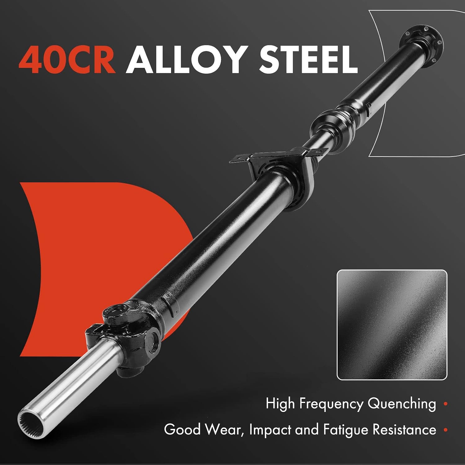 A-Premium Rear Driveshaft Drive Shaft Assembly Compatible with Nissan Frontier 2007-2017 4.0L, 73.3 Inch BedLength, Crew Cab Pickup, 4WD, Automatic Trans, 139.9 inch Wheelbase, Complete Prop Shaft