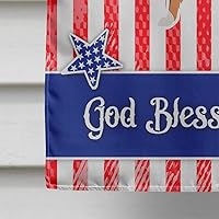 Vista 1100 de Caroline's Treasures BB4243GF Bandera de jardín con texto en inglés «Merry Christmas» con texto en inglés «Merry Christmas», bandera decorativa