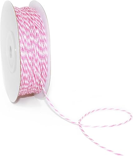 CT CRAFT LLC Cordel para panaderos, para decoración del hogar, envoltura de regalos, manualidades de bricolaje, 0.039in x 100 yardas x 1 rollo, rosa