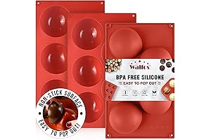 Extra Large 5-Cavity Semi Sphere Silicone Molds for Chocolate, Cake, Jelly, Dome Mousse