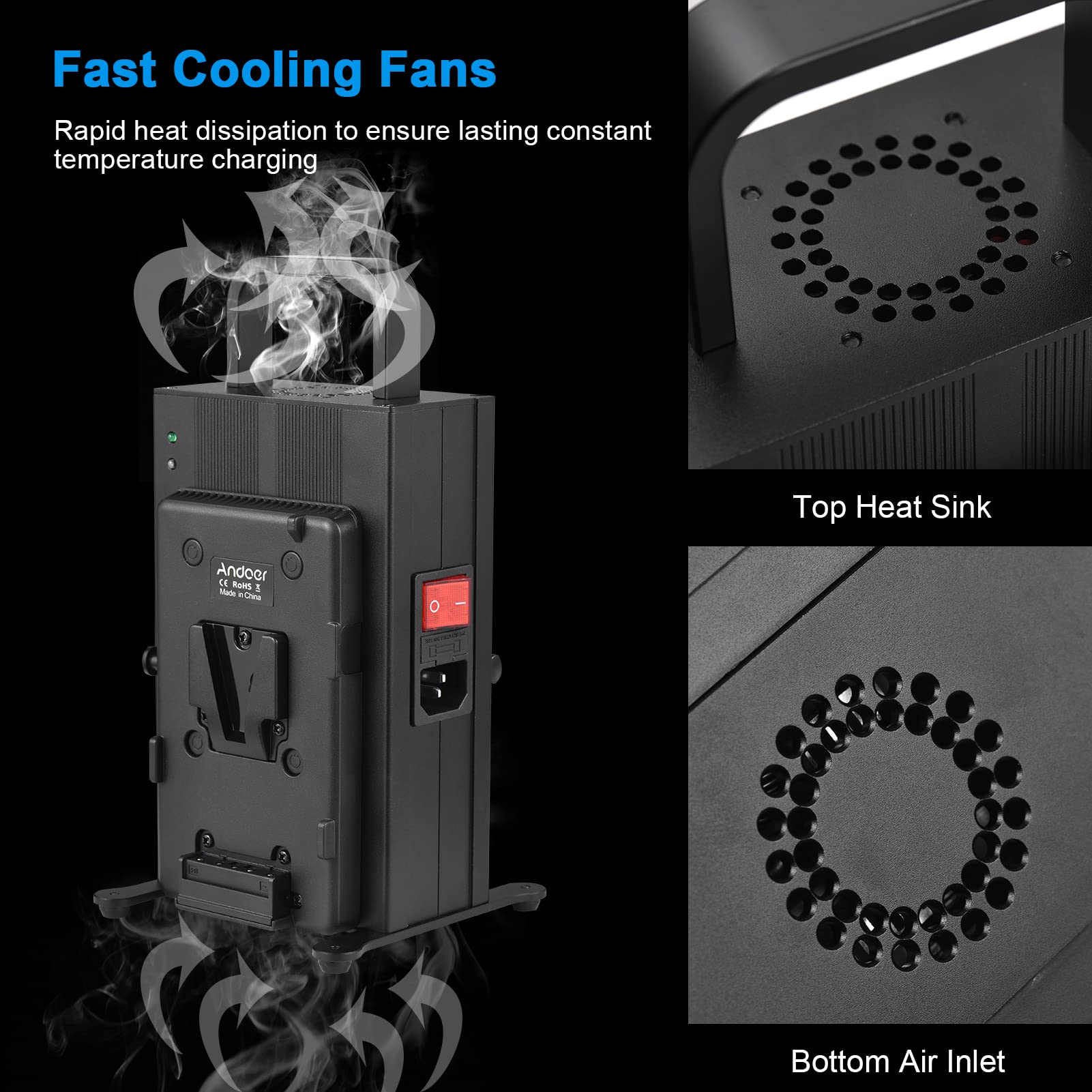 Amazon.co.jp: BUZHI v lock battery charger V バッテリー充電器