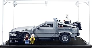 SONGLECTION Acrylic Display Case Compatible for Lego Back to The Future Time Machine #10300 (2nd&3rd Models ONLY), Dustproof Display Case(Case Only) (Lego Sets are NOT Included)