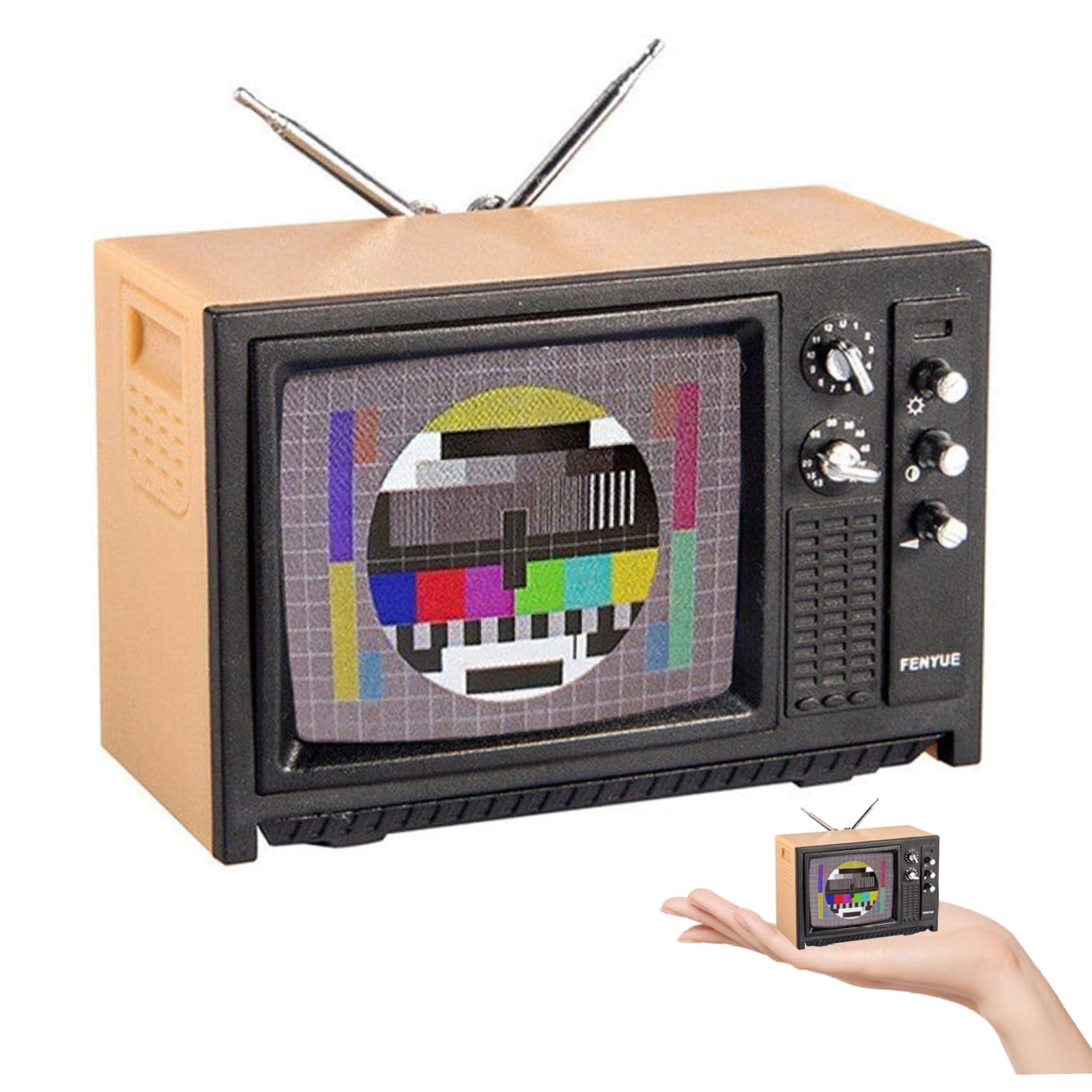 Dollhouse Accessories, Plastic Vintage Mini Dollhouse Accessories TV, DIY Miniature for Decoration, Dolls' House Dolls