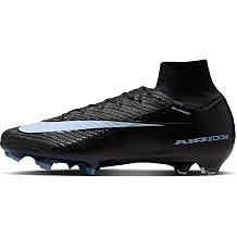 Nike Men's Mercurial Superfly 10 Elite High-Top Firm-Top Football Boots, Black Ice Blue, 7 UK