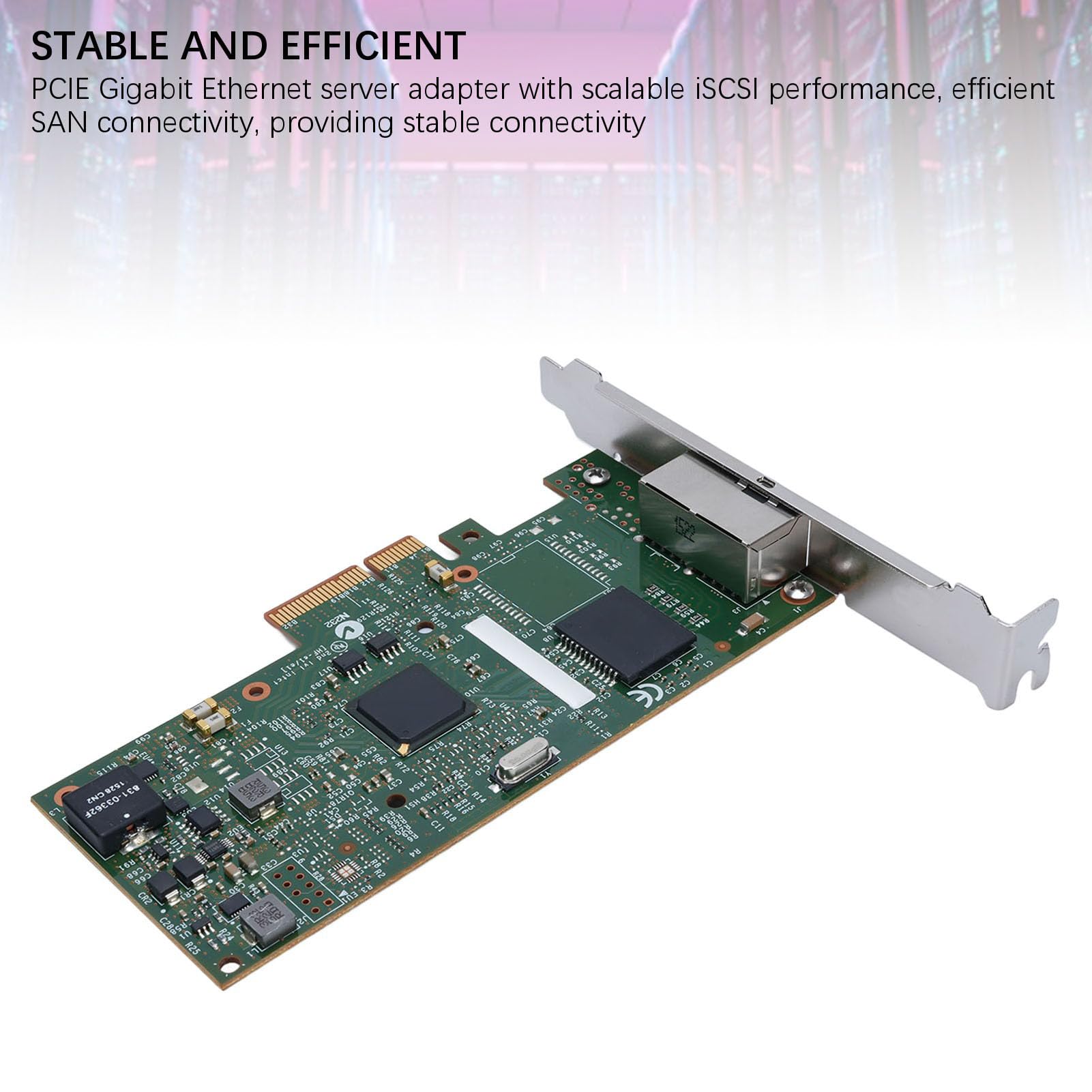 Fabater Adattatore Server Gigabit Ethernet PCIE I350-T2 Scheda di Rete a Doppia Porta Veloce Ed Efficiente per Server Aziendali
