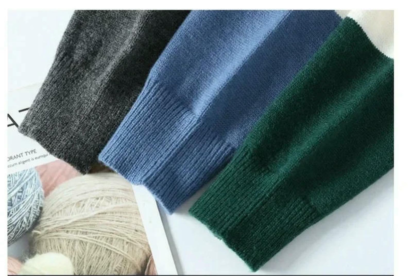 Maglione Uomo Patchwork Maschile Tendenza Moda High Street Autunno E Inverno Caldo Hip-Hop Abbigliamento da Strada Camicia Pullover Uomo-Verde-XXXL