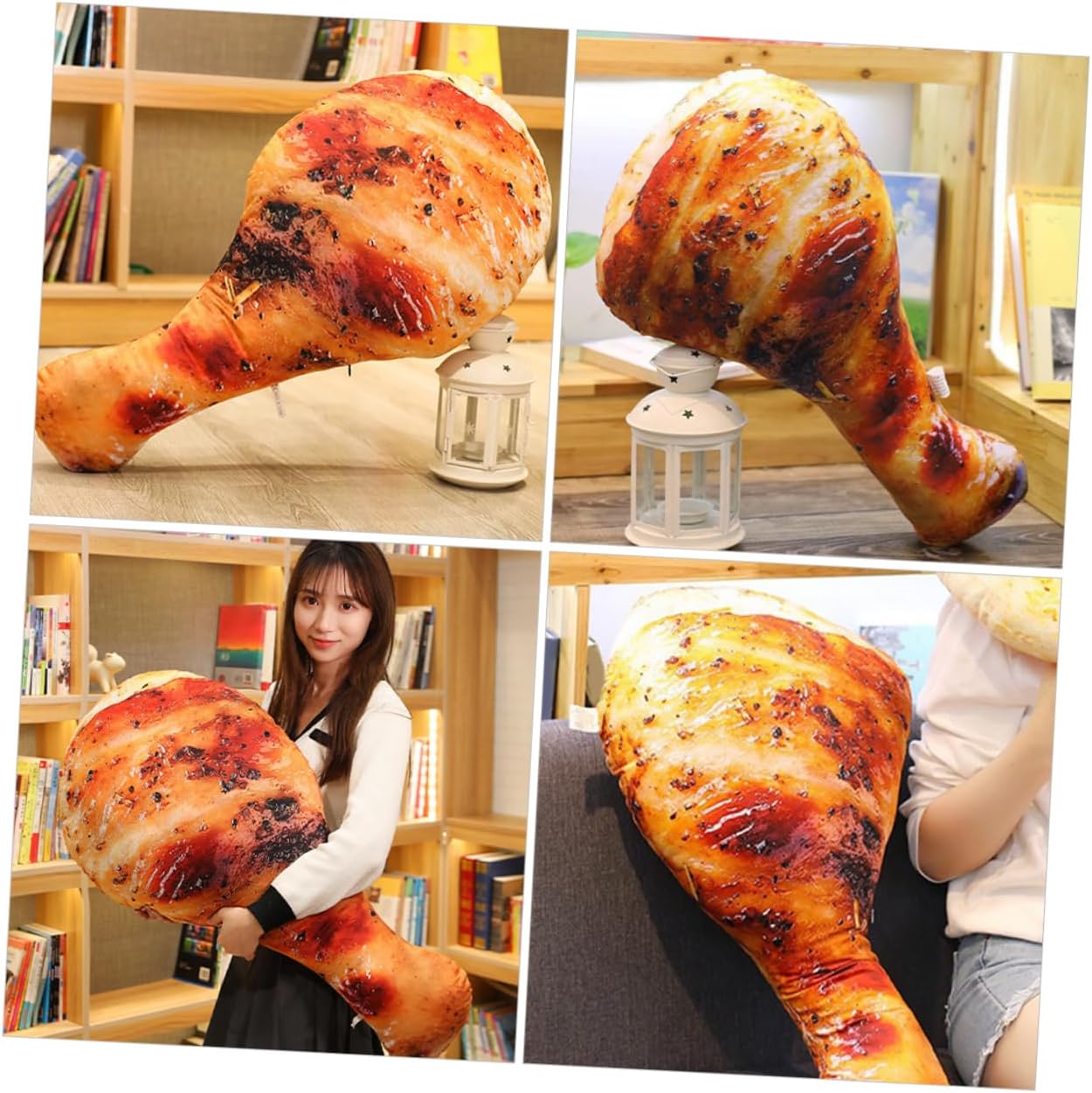 Garneck Realistic Chicken Leg Pillow 3D Simulation Pillow for Boys and Girls for Home