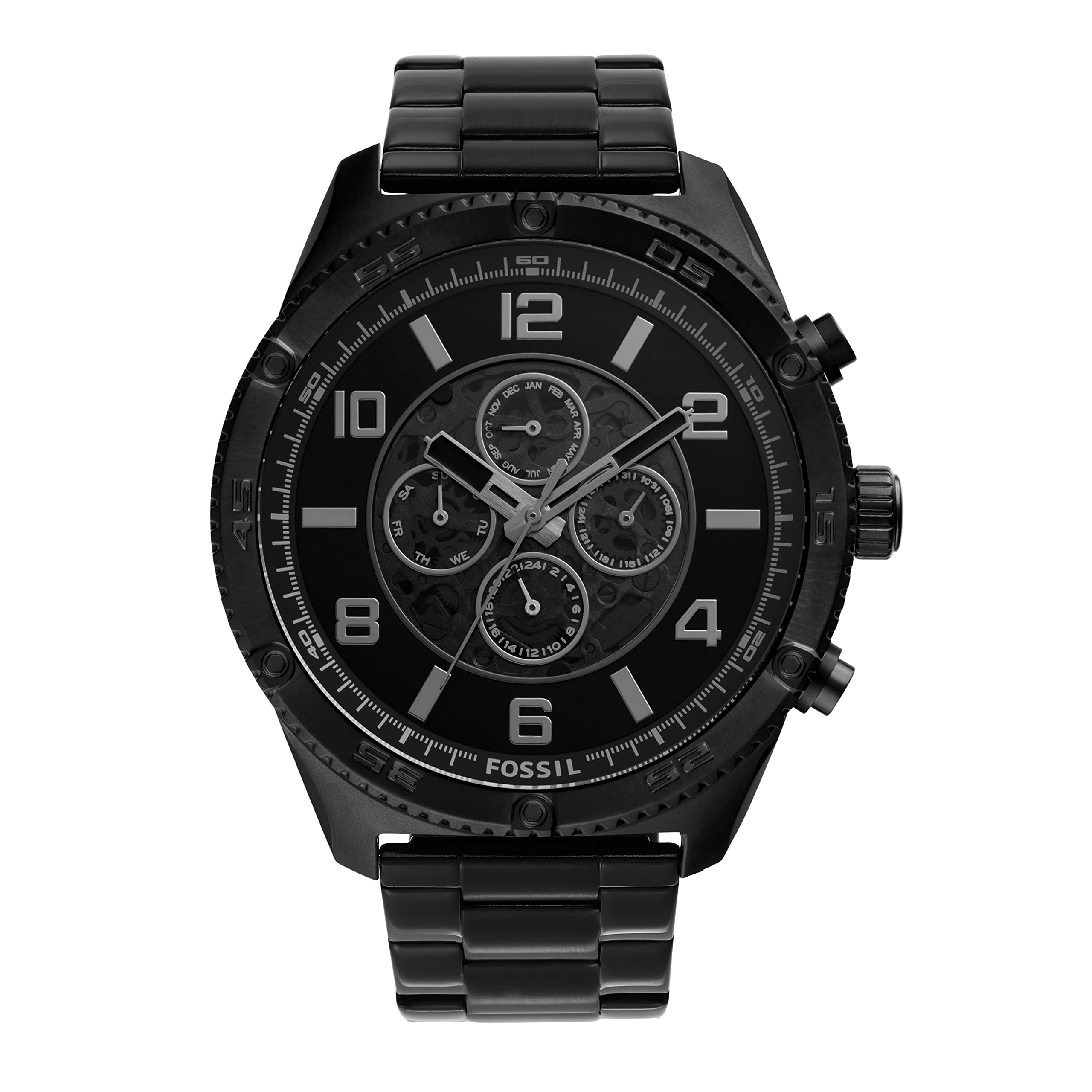 Fossil Brox Automatic Black Dial Mens Watch BQ2668
