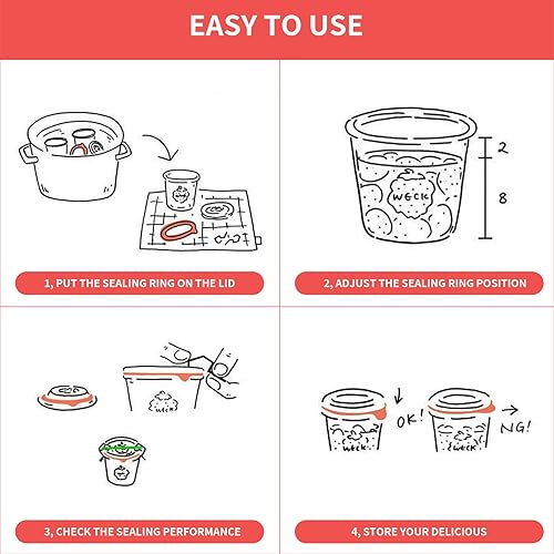 Miniatura 6 de 10 juntas de repuesto de silicona para tarros, anillos herméticos de goma para tapas de frascos, sellos de silicona a prueba de fugas, elásticos y