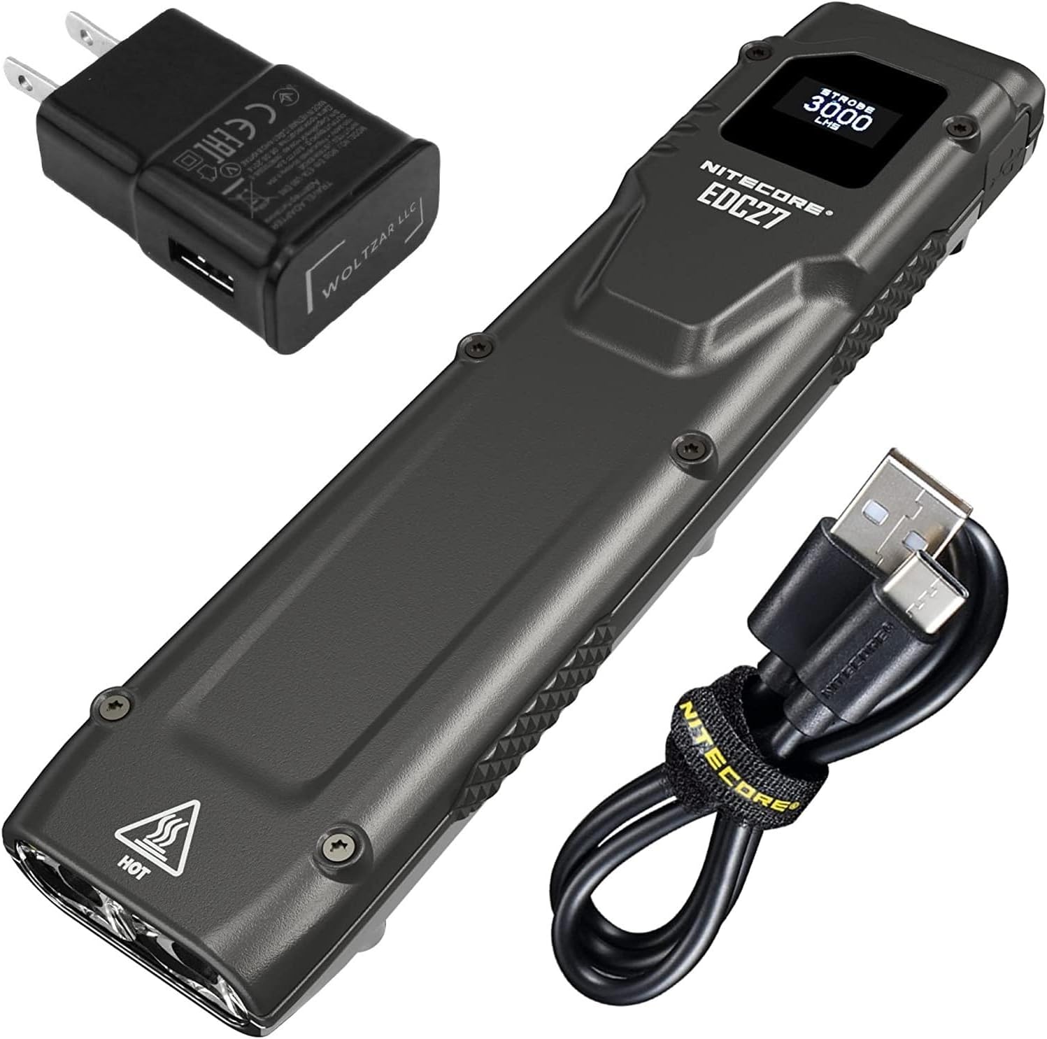 Nitecore EDC27 led Flashlight 3000 Lumen EDC Flashlight USB c