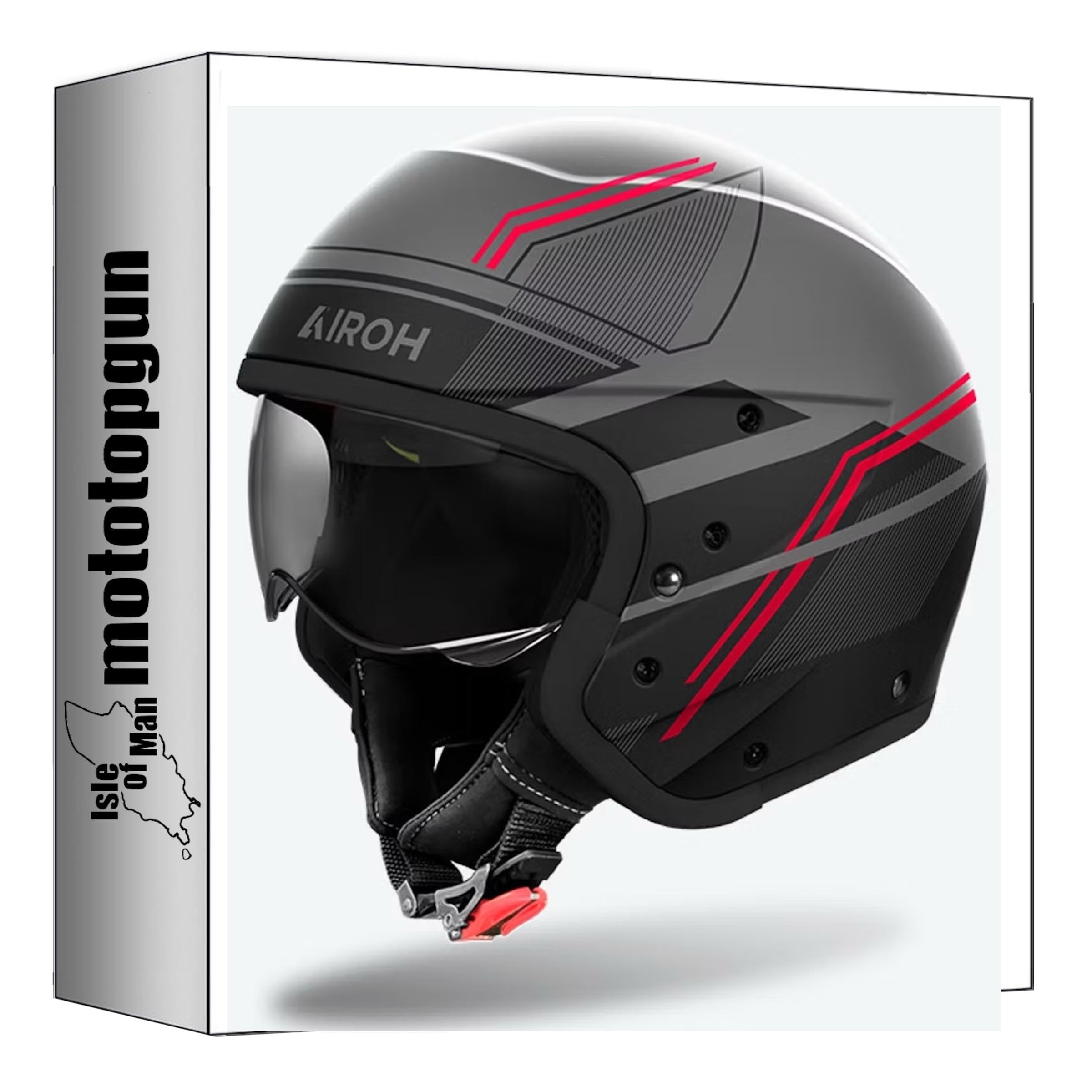 Casque jet Airoh J 110 j1s55 slim avec coque aérodynamique