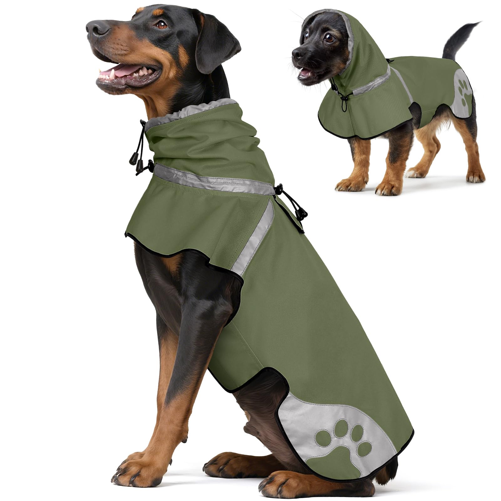 Cappotto impermeabile antivento, impermeabile con riflettore – impermeabile per bassotto, giacca per cani impermeabile