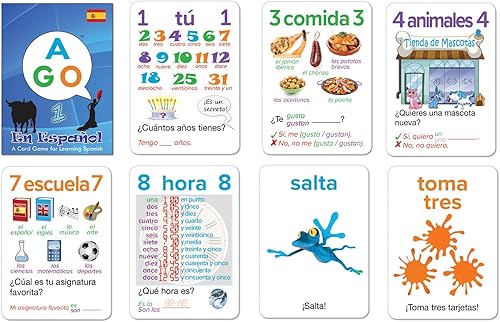 Miniatura 2 de AGO Juego de cartas en español para principiantes Aprende español jugando un divertido juego de conversación