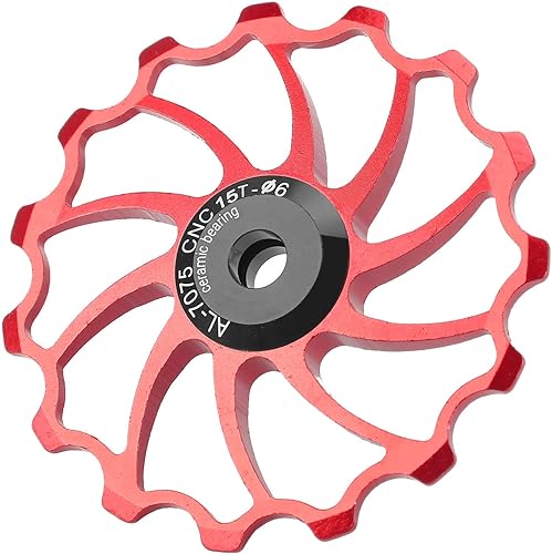 Bicycle Guide Wheel, High Lubricity Bike Guide Pulley for Bikes (Red)