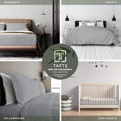 Miniatura 6 de TAFTS-Sábanas de bambú tamaño Queen - Juego de sábanas de viscosa de bambú 100% puro - Sábanas de bambú 400TC - 4 piezas - 17 pulgadas Deep Pocket -