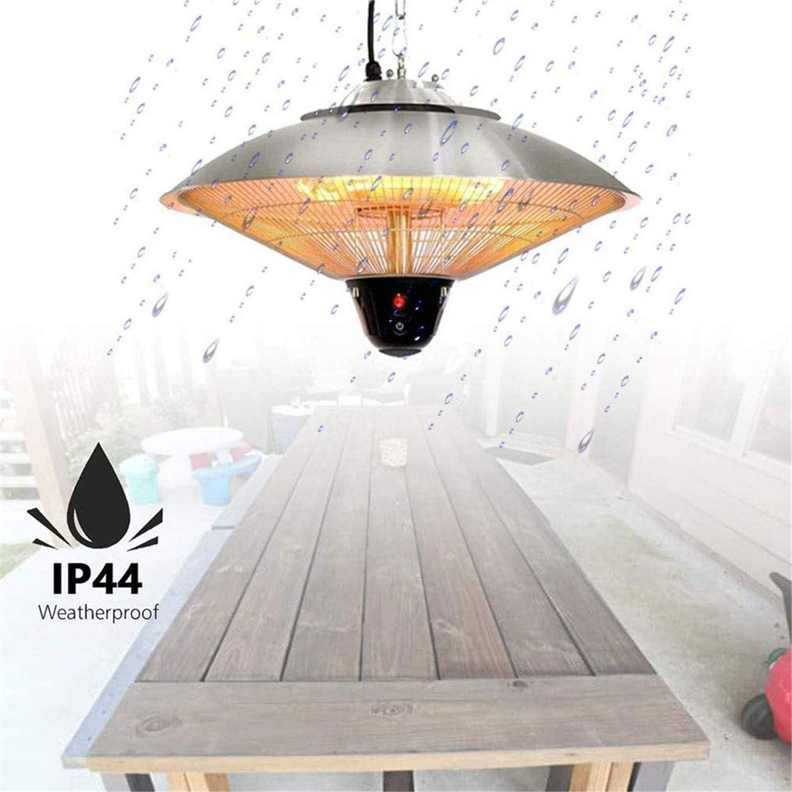 Riscaldatore elettrico per patio, Riscaldatori sospesi a infrarossi per esterni con telecomando, Riscaldatori a soffitto, Riscaldatore da balcone 1010W / 1200W / 2210W