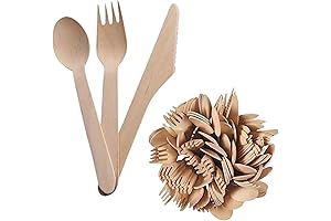 200-Piece Wood Cutlery Disposable Set