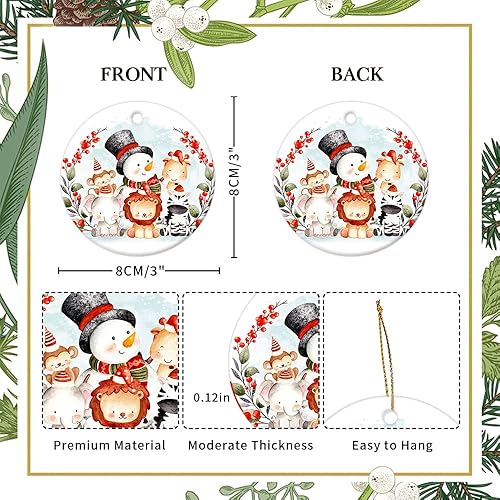 Miniatura 2 de Miss My Beloved Pets in Heaven Ornament Custom Pet Ornaments Xmas Circle Ceramic Ornament Personalized Dog Keepsake Pet Memorial Gift, Pet Loss