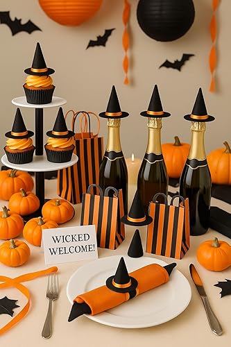 Miniatura 2 de 6 sombreros de bruja pequeños para manualidades, mini sombreros de bruja para manualidades, sombreros de brujas pequeñas a granel, sombrero de mago