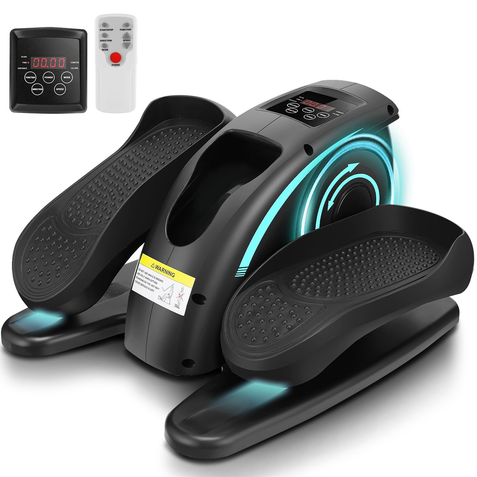 ANCHEERUnder Desk Elliptical Machine, Electric Seated Pedal Exerciser, Mini  Elliptical Machines for Seniors, LCD Display Monitor, Remote Control, Leg