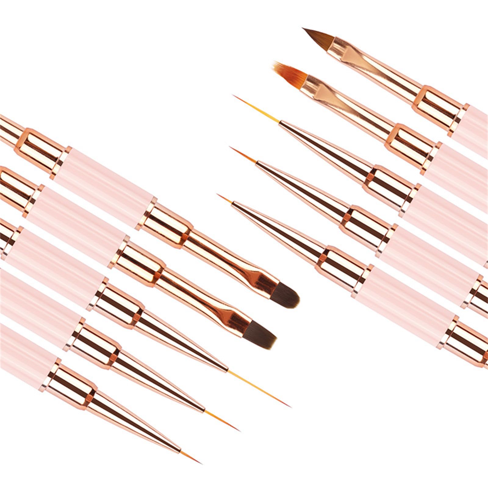 5 pennelli bifacciali per nail art, pratici pennelli per nail art, penne per nail art, pennelli per linee lunghe