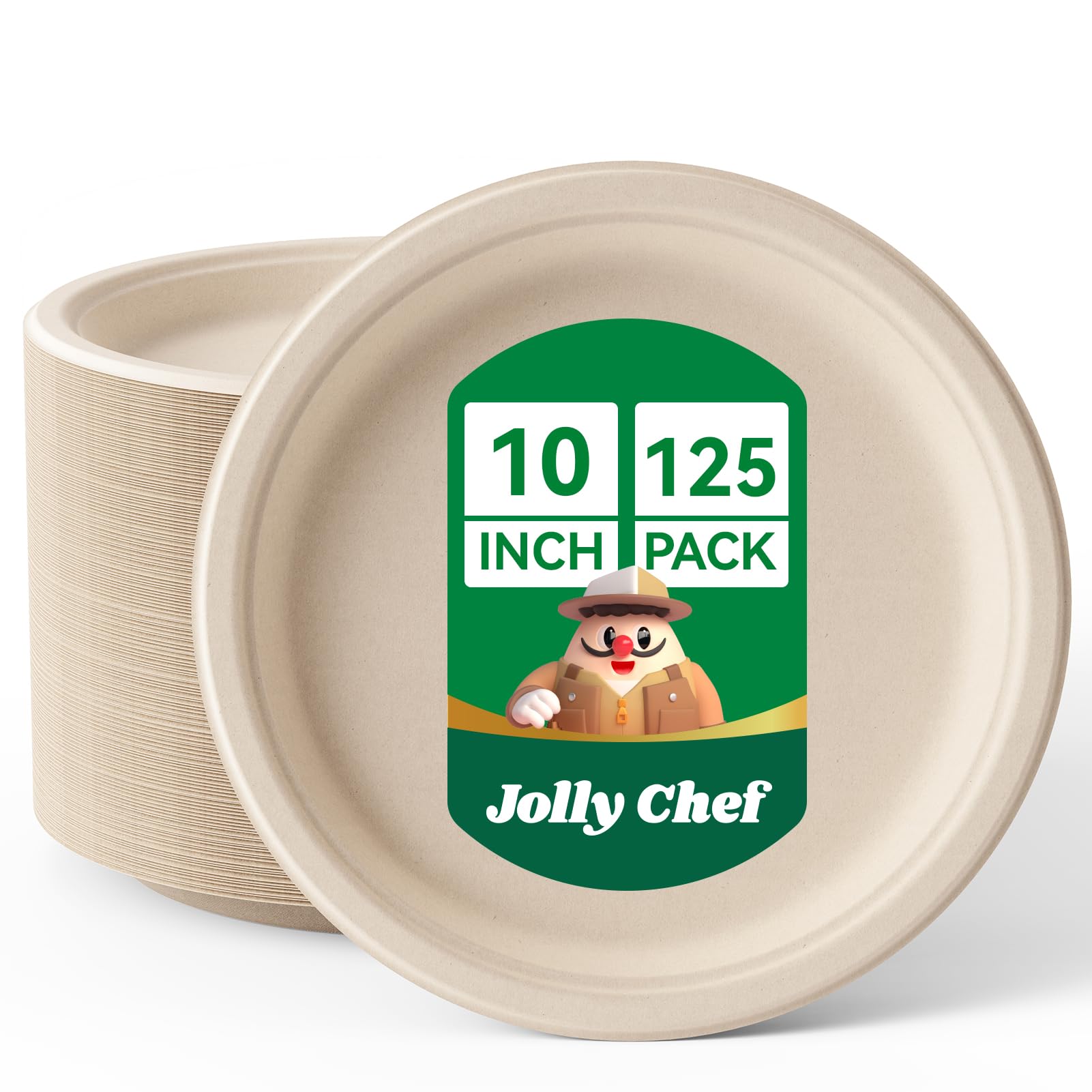 Eco-Friendly Compostable Plates - 125 Pack -1