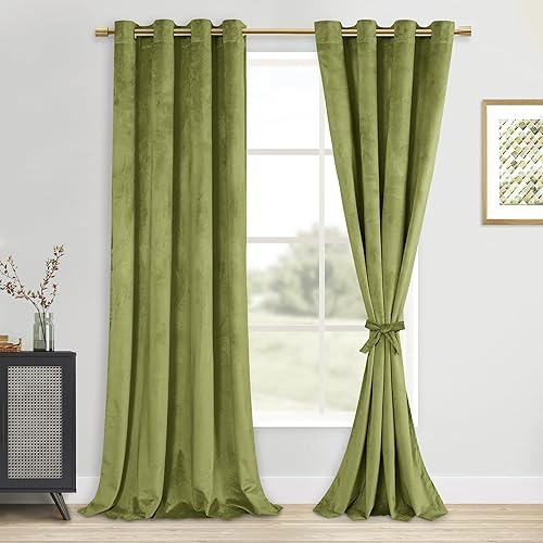 Miniatura 1 de DWCN Cortinas de terciopelo de 120 pulgadas  Elegantes cortinas súper suaves para ventana, diseño de ojales, tela gruesa, vestidor de ventana para