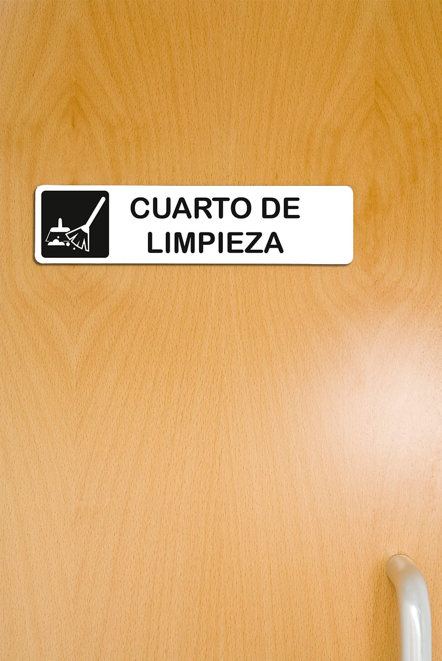 Adesivo Porta 'Quarto Di Pulizia' | Cartello In Vinile 200x50mm | Fai Da Te In 2 Minuti