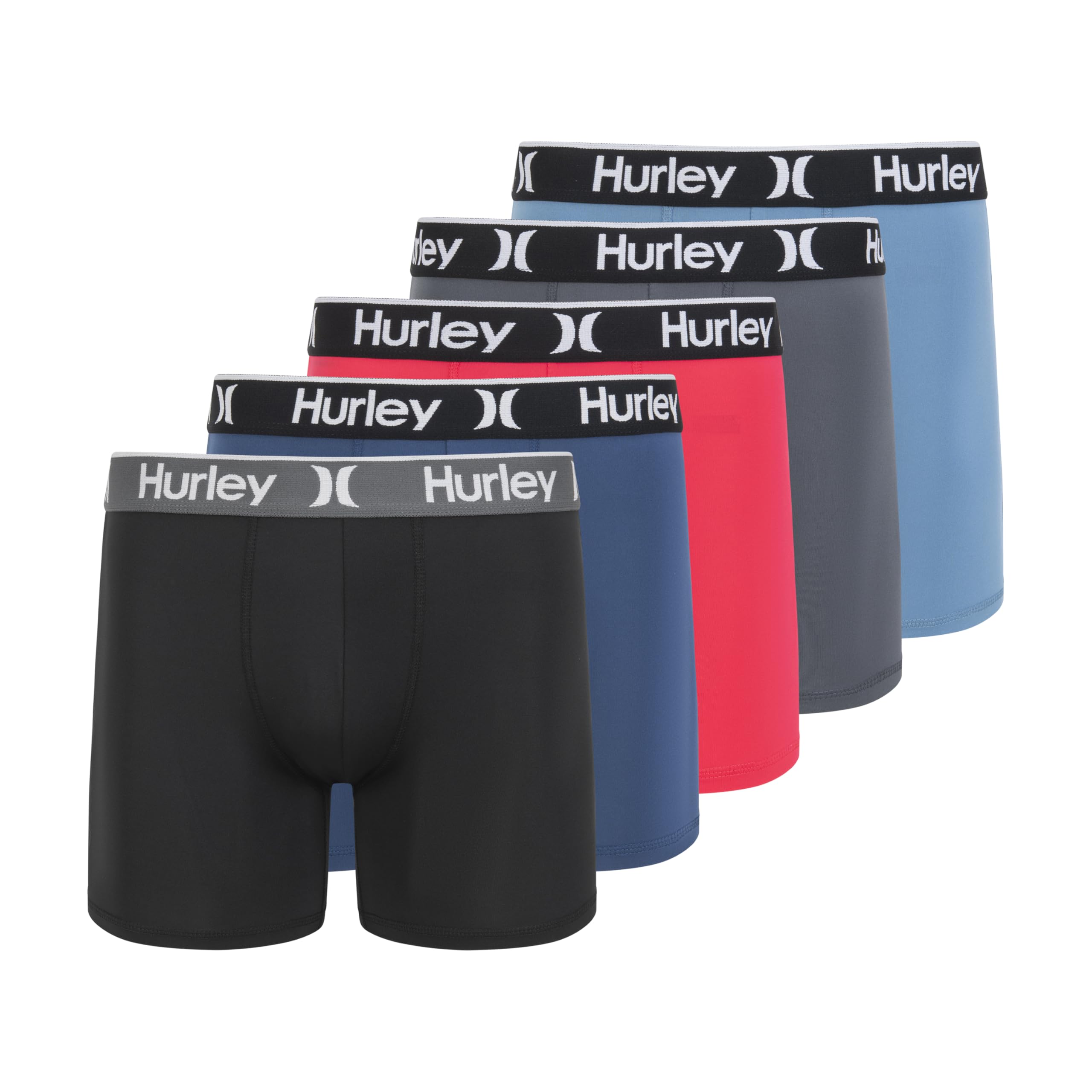 Hurley Herren 5er-Pack Stretch-Boxershorts Slip (5er Pack)