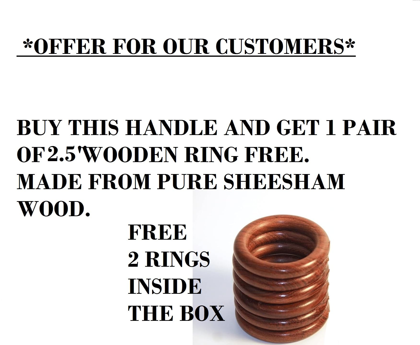 Sheesham Wooden Handles - Macrame Purse Making -3 Sheesham Wooden Handles - Macrame Purse Making -3