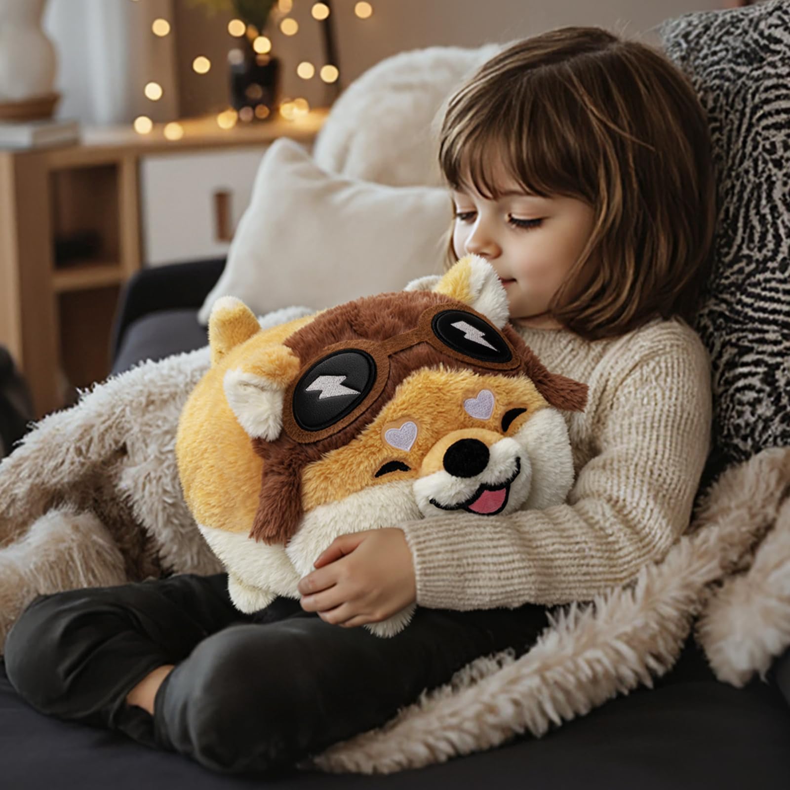 Pupazzo di Peluche Shiba Inu, Cuscino Cane Morbido da Abbracciare, Giocattolo Kawaii Anime Plush, Idea Regalo per Bambini, Ragazzi e Adulti (14 Pollici)