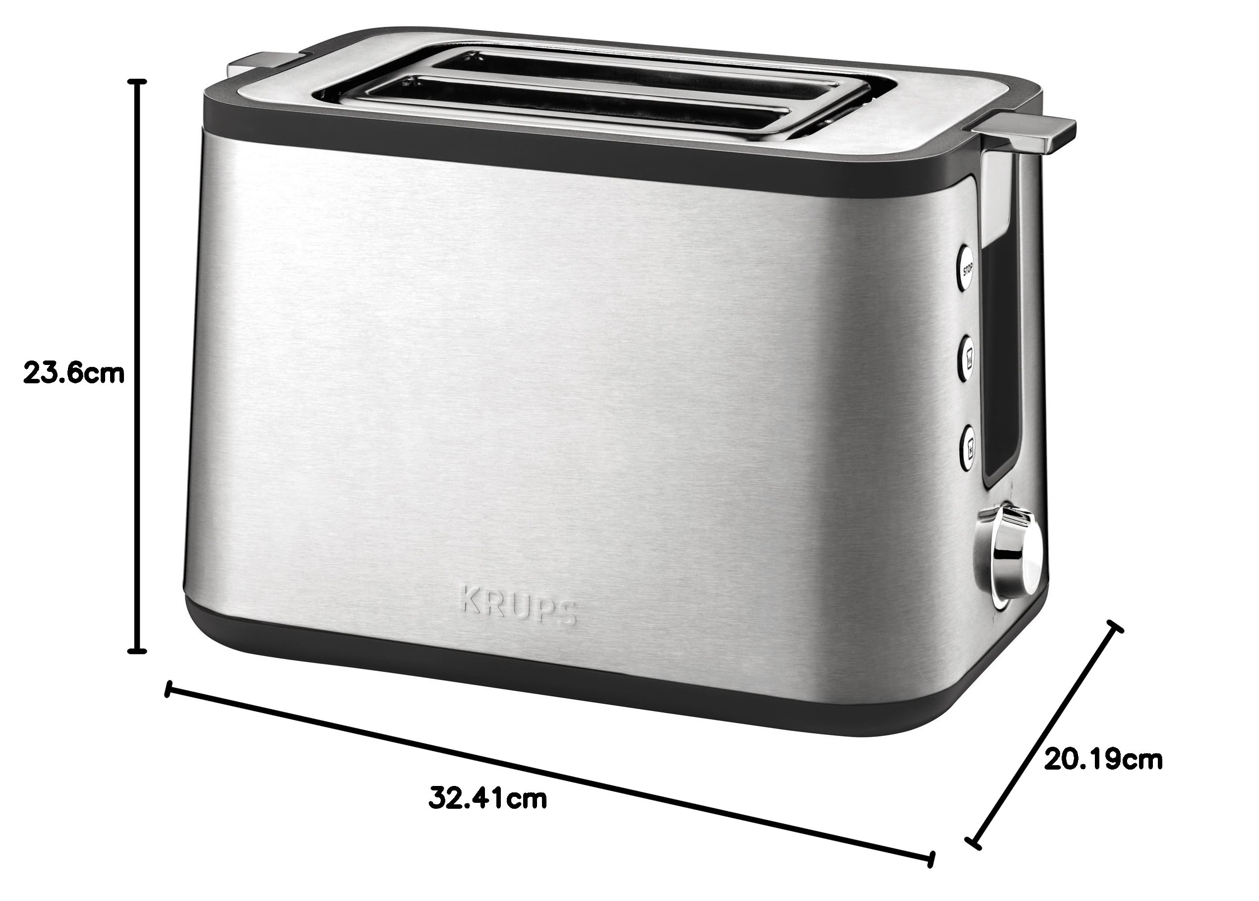 Krups KH442D Control Line Premium Toster, 720 W, Stal Szlachetna, Srebrny