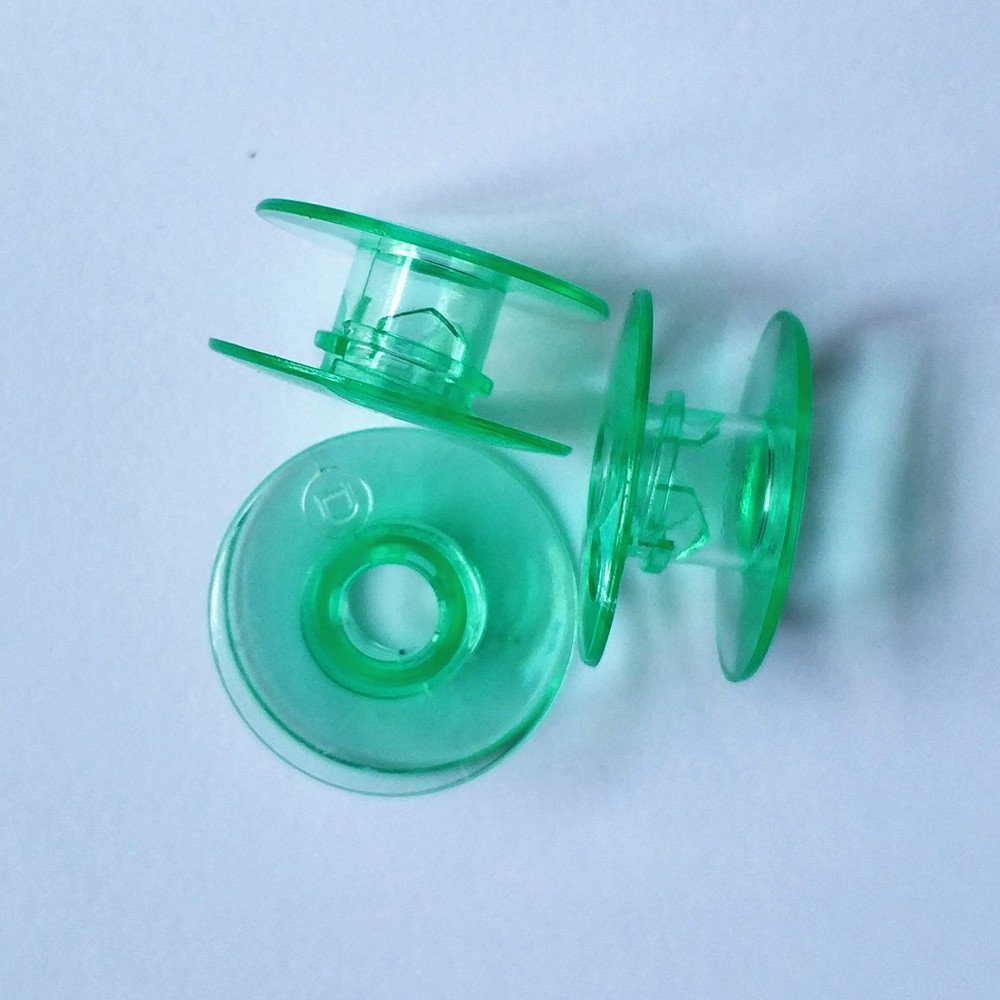 Colorsheng Green Plastic Sewing Machines Bobbins Compatible for Viking Husqvarna #4131825-45# (2 Box of 50pcs Bobbins)